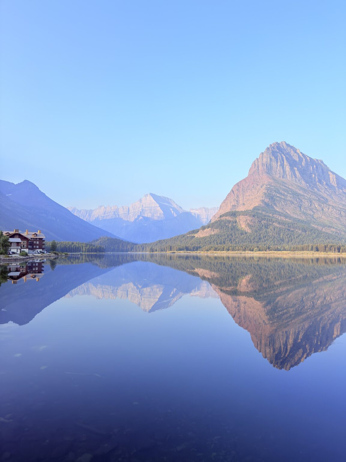 Many Glacier Hotel view